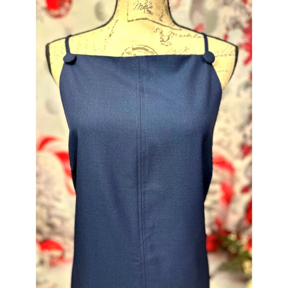 Lulu's Chic Ease Sleeveless Apron Mini Dress Navy Blue XL - Picture 12 of 16